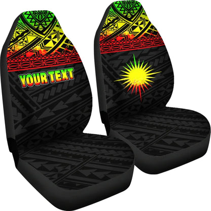 Marshall Islands Car Seat Covers - Marshall Islands Flag Polynesian Reggae Horizontal