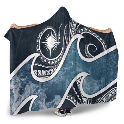 Marshall Islands Polynesian Hooded Blanket - Ocean Style