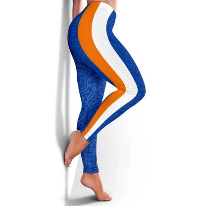 Marshall Islands Polynesian Legging - Coat Of Arm Linked Style
