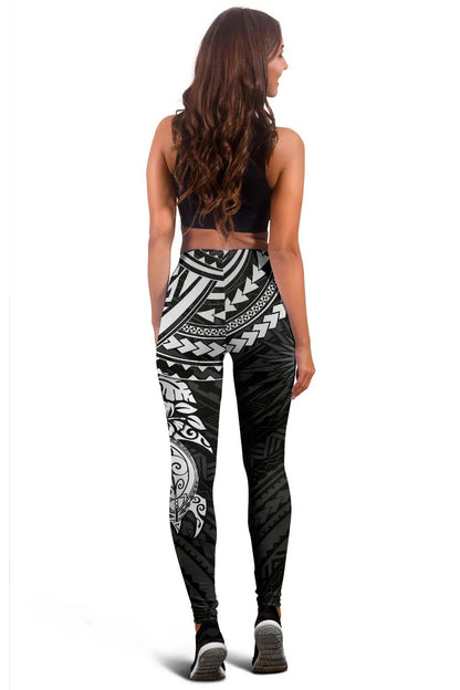 Marshall Islands Polynesian Legging (Women) - White Turtle