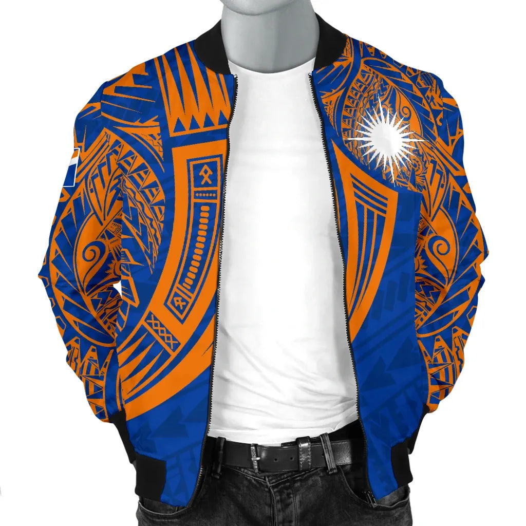 Marshall Islands Polynesian Bomber Jacket - Tribal Tattoo