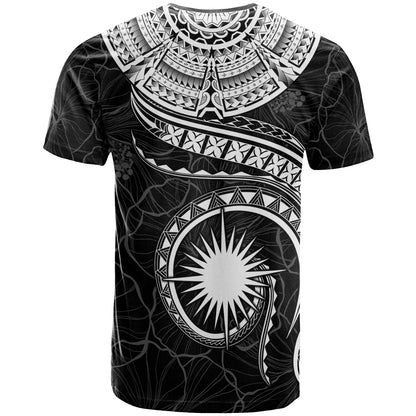 Marshall Islands Polynesian Personalised T-Shirt - Marshall Islands Waves (White)
