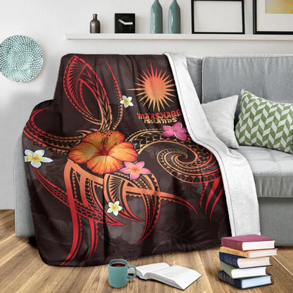 Marshall Islands Polynesian Premium Blanket - Legend of Marshall Islands (Red)