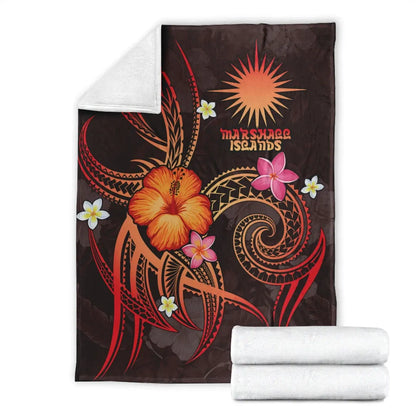 Marshall Islands Polynesian Premium Blanket - Legend of Marshall Islands (Red)