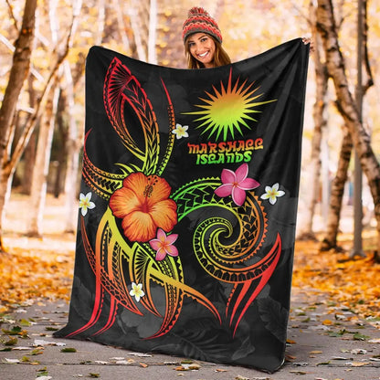 Marshall Islands Polynesian Premium Blanket - Legend of Marshall Islands (Reggae)
