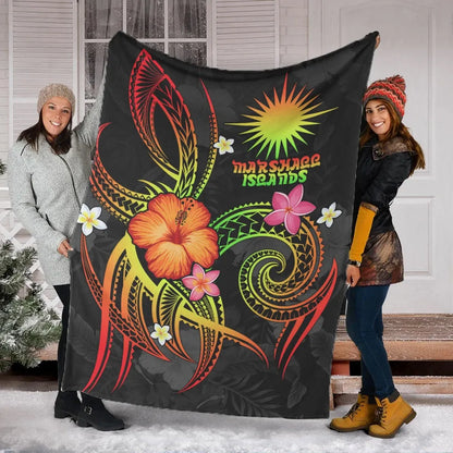 Marshall Islands Polynesian Premium Blanket - Legend of Marshall Islands (Reggae)