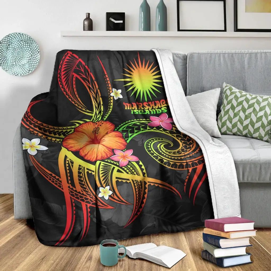 Marshall Islands Polynesian Premium Blanket - Legend of Marshall Islands (Reggae)