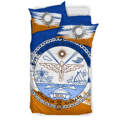 Marshall Islands Duvet Cover Set - Marshall Islands Seal Premium