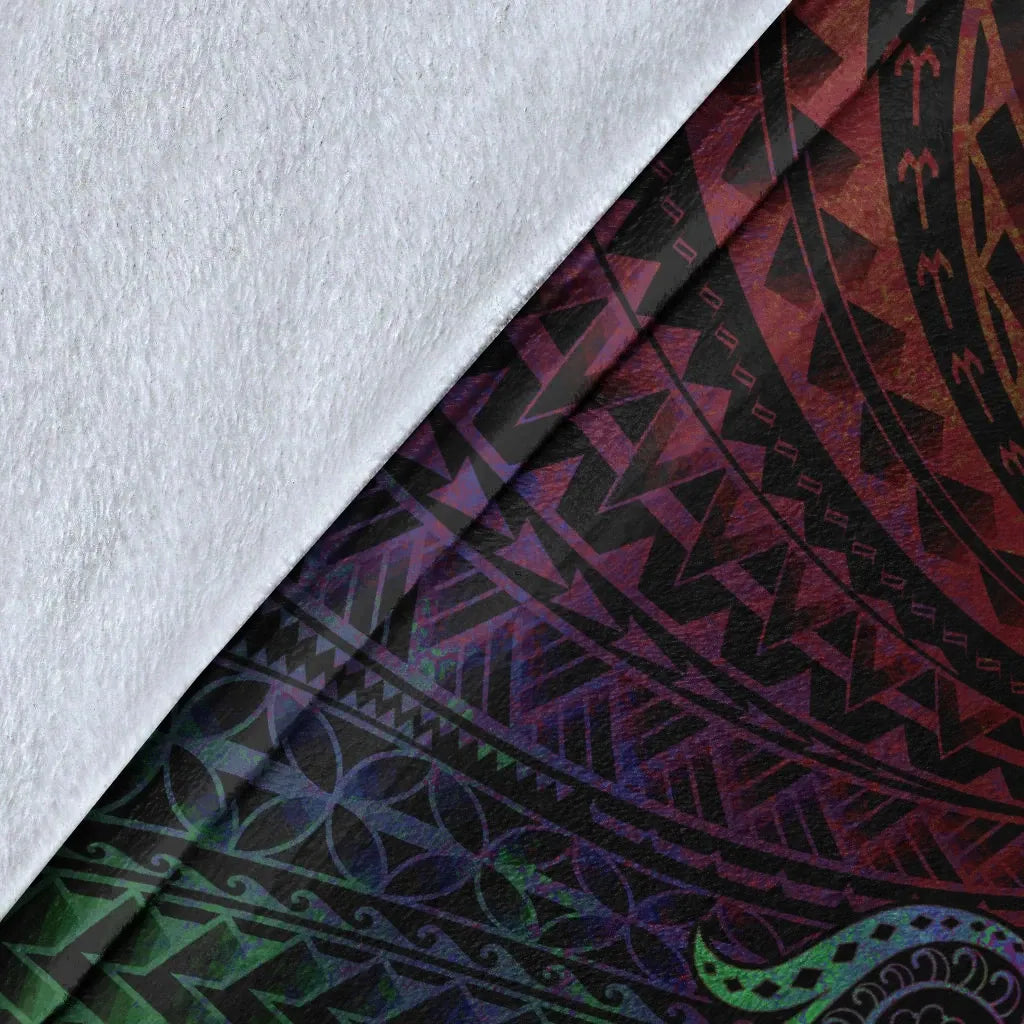 Marshall Islands Premium Blanket - Butterfly Polynesian Style