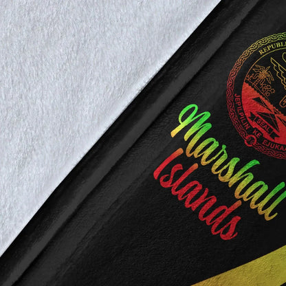 Marshall Islands Premium Blanket - Reggae Polynesian Tentacle Tribal Pattern Crest