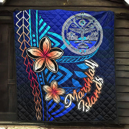 Marshall Islands Premium Quilt - Vintage Tribal Mountain Crest
