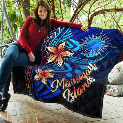 Marshall Islands Premium Quilt - Vintage Tribal Mountain