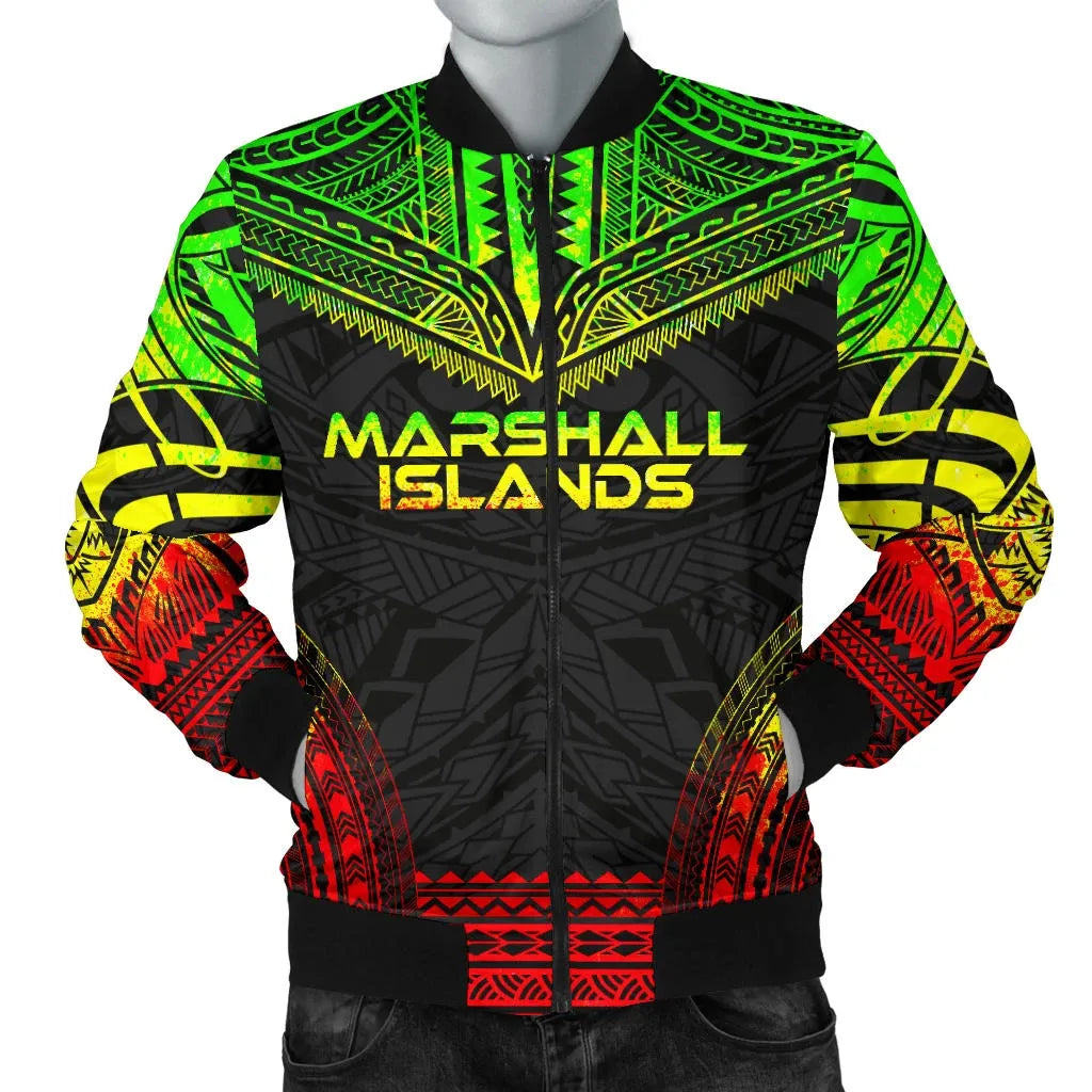 Marshall Islands Polynesian Chief Bomber Jacket - Reggae Version