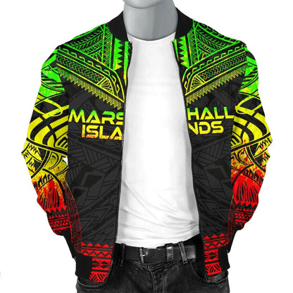 Marshall Islands Polynesian Chief Bomber Jacket - Reggae Version