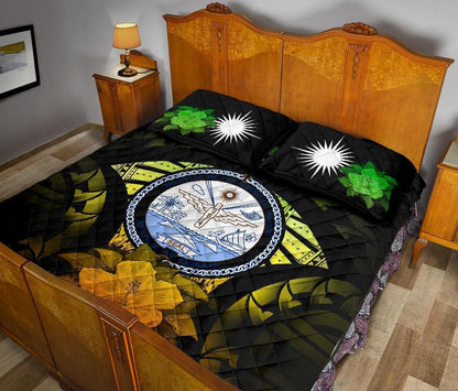 Marshall Islands Polynesian Quilt Bed Set Hibiscus Reggae
