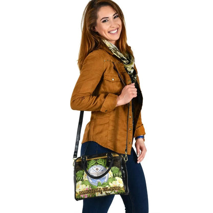 Marshall Islands Shoulder Handbag - Polynesian Gold Patterns Collection