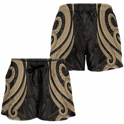 Marshall Islands Women Shorts - Gold Tentacle Turtle