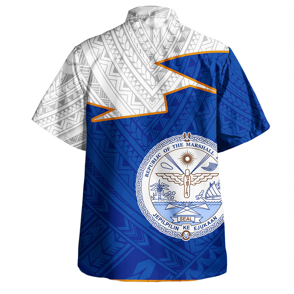 Marshall Islands Hawaiian Shirt Polynesian Tattoo Flag And Coat Of Arms