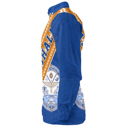 Marshall Islands Long Sleeve Shirt Flag And Coat Of Arms