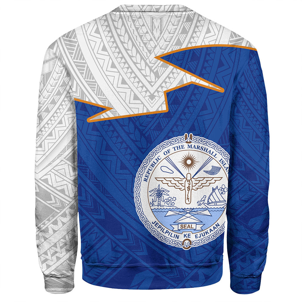 Marshall Islands Sweatshirt Polynesian Tattoo Flag And Coat Of Arms