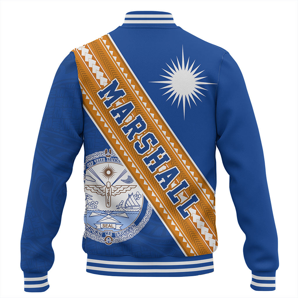 Marshall Islands Baseball Jacket Flag And Coat Of Arms