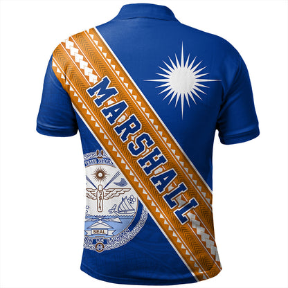 Marshall Islands Polo Shirt Flag And Coat Of Arms