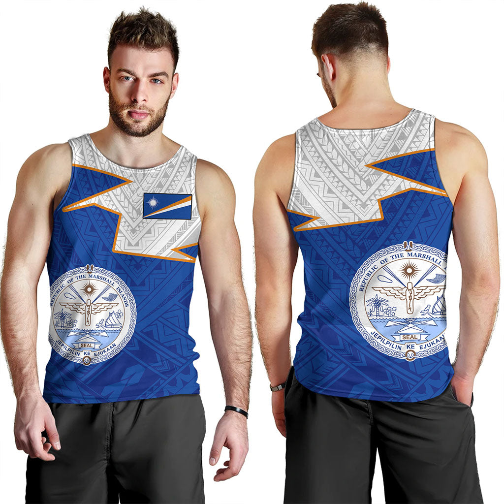 Marshall Islands Tank Top Polynesian Tattoo Flag And Coat Of Arms