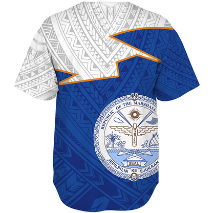 Marshall Islands Baseball Shirt Polynesian Tattoo Flag And Coat Of Arms