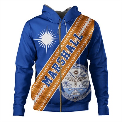 Marshall Islands Hoodie Flag And Coat Of Arms