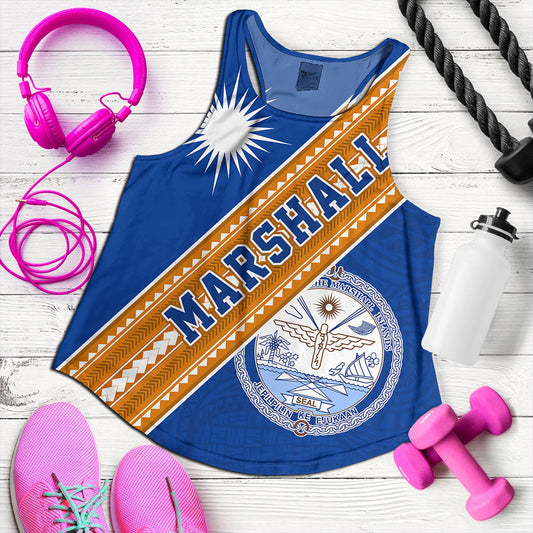 Marshall Islands Women Tank Flag And Coat Of Arms