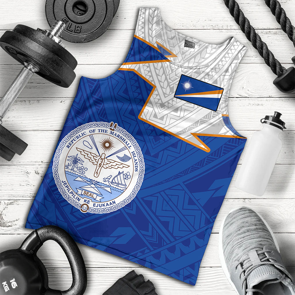 Marshall Islands Tank Top Polynesian Tattoo Flag And Coat Of Arms