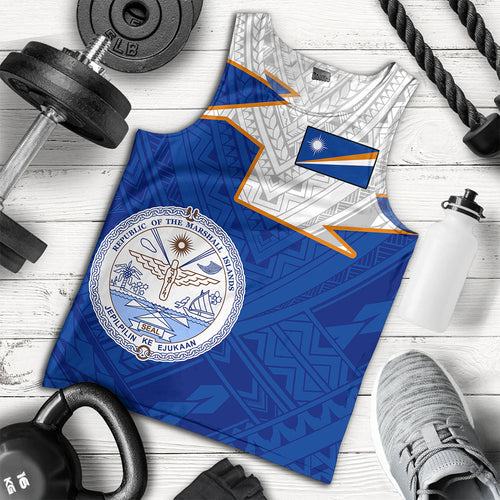 Marshall Islands Tank Top Polynesian Tattoo Flag And Coat Of Arms