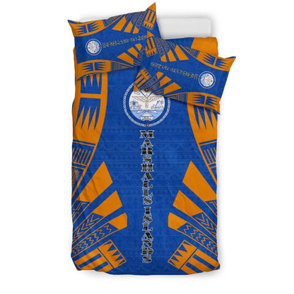 Marshall Islands Duvet Cover Set - Polynesian Tattoo Flag