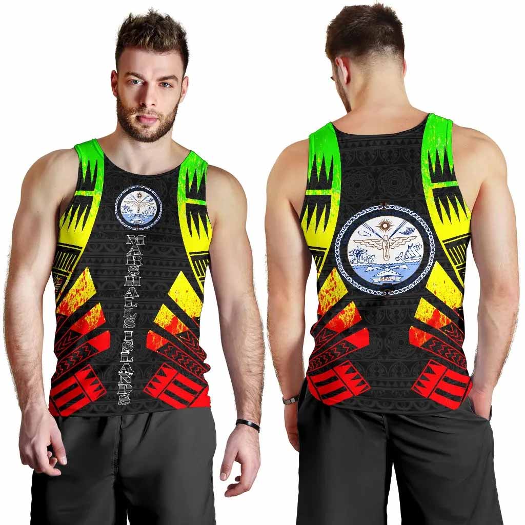 Marshall Islands Men Tank Top - Polynesian Tattoo Reggae