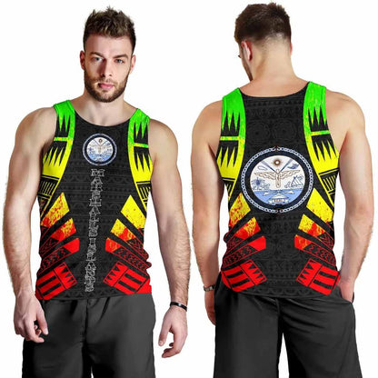Marshall Islands Men Tank Top - Polynesian Tattoo Reggae