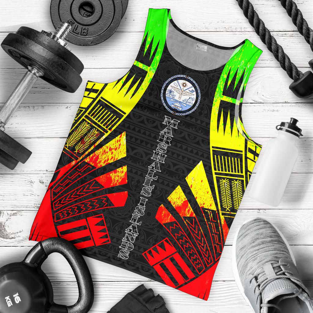 Marshall Islands Men Tank Top - Polynesian Tattoo Reggae