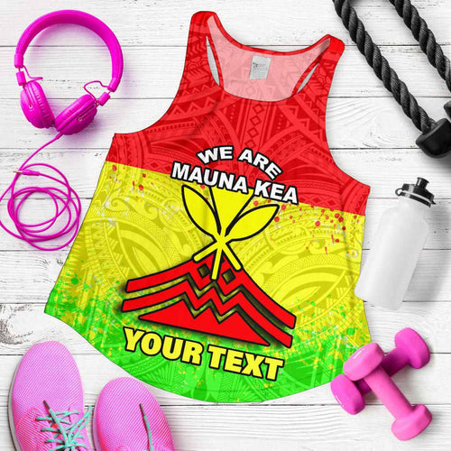 Mauna Kea Custom Personalised Women Racerback Tank - Protect Mauna Kea