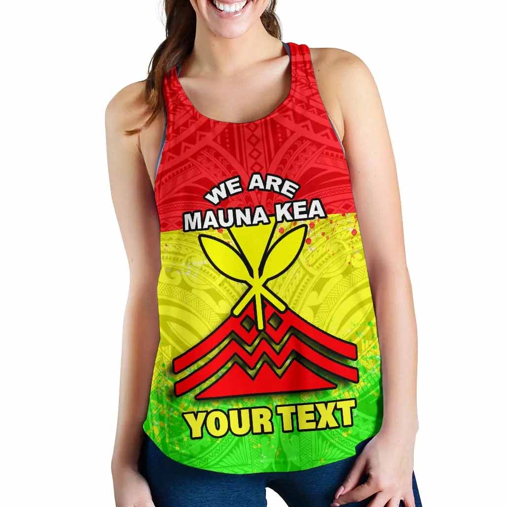 Mauna Kea Custom Personalised Women Racerback Tank - Protect Mauna Kea