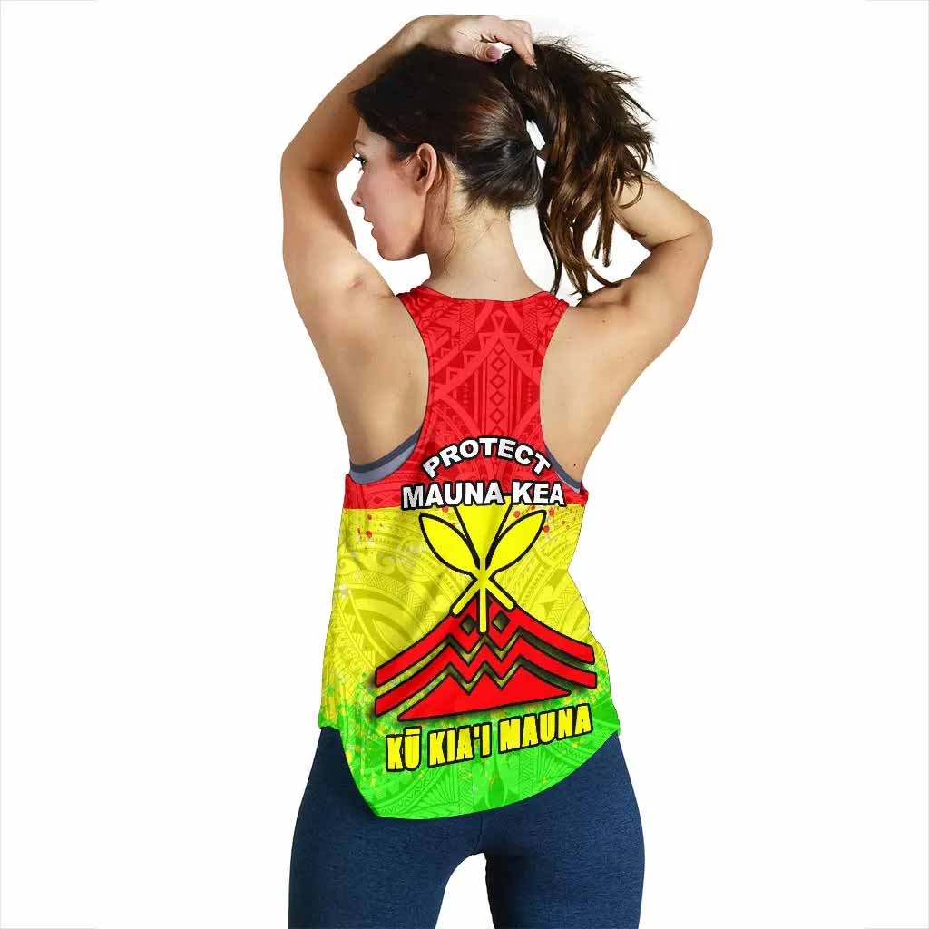 Mauna Kea Custom Personalised Women Racerback Tank - Protect Mauna Kea