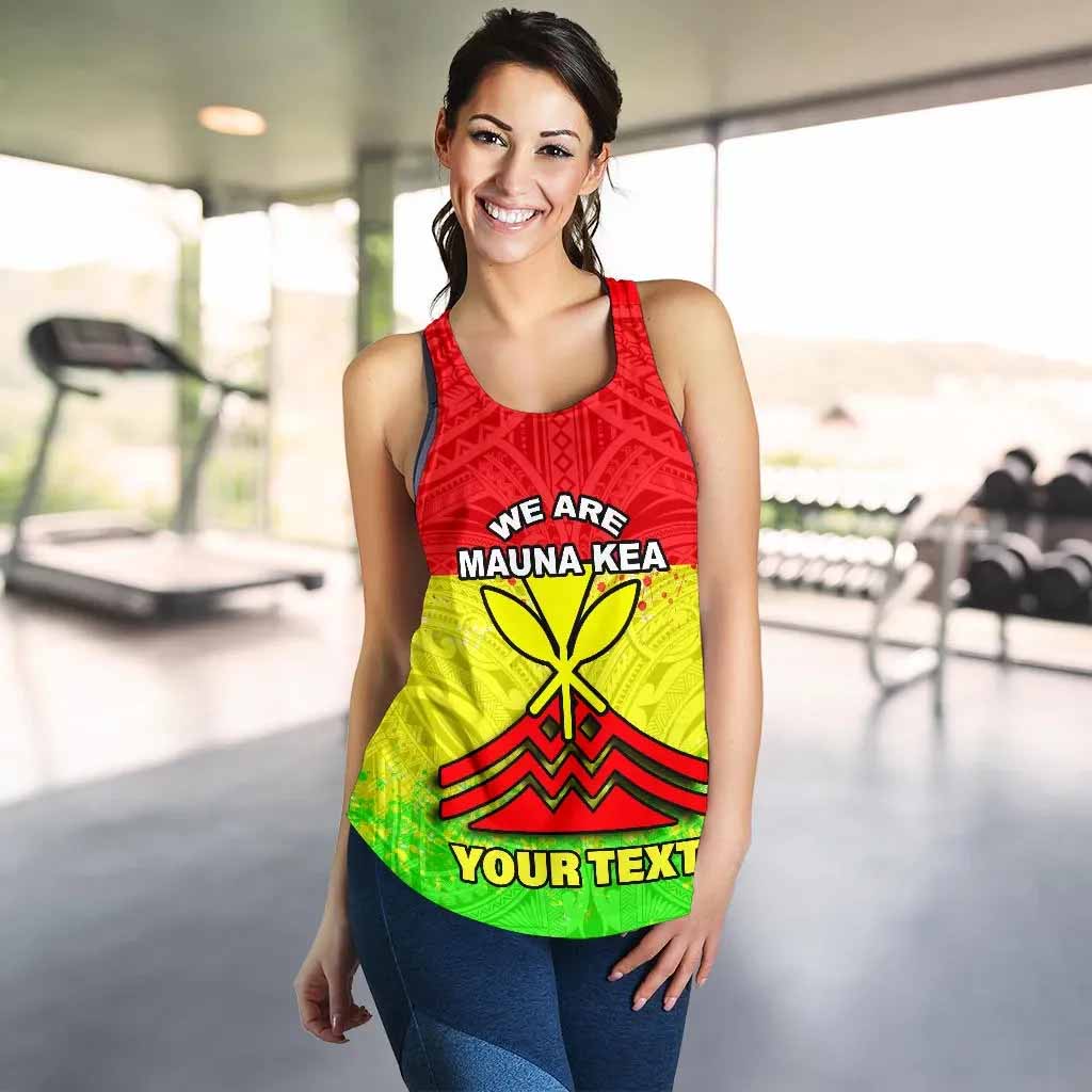 Mauna Kea Custom Personalised Women Racerback Tank - Protect Mauna Kea