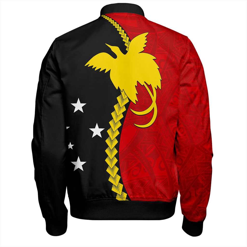 Papua New Guinea Bomber Jacket Melanesian Tribal PNG Half Style