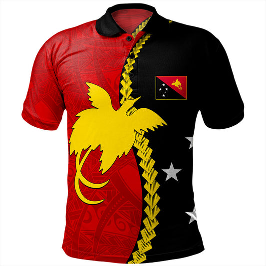 Papua New Guinea Polo Shirt Melanesian Tribal PNG Half Style