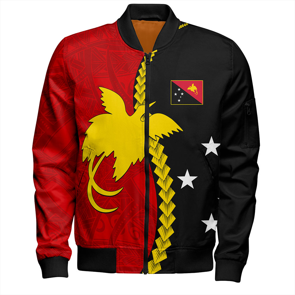Papua New Guinea Bomber Jacket Melanesian Tribal PNG Half Style