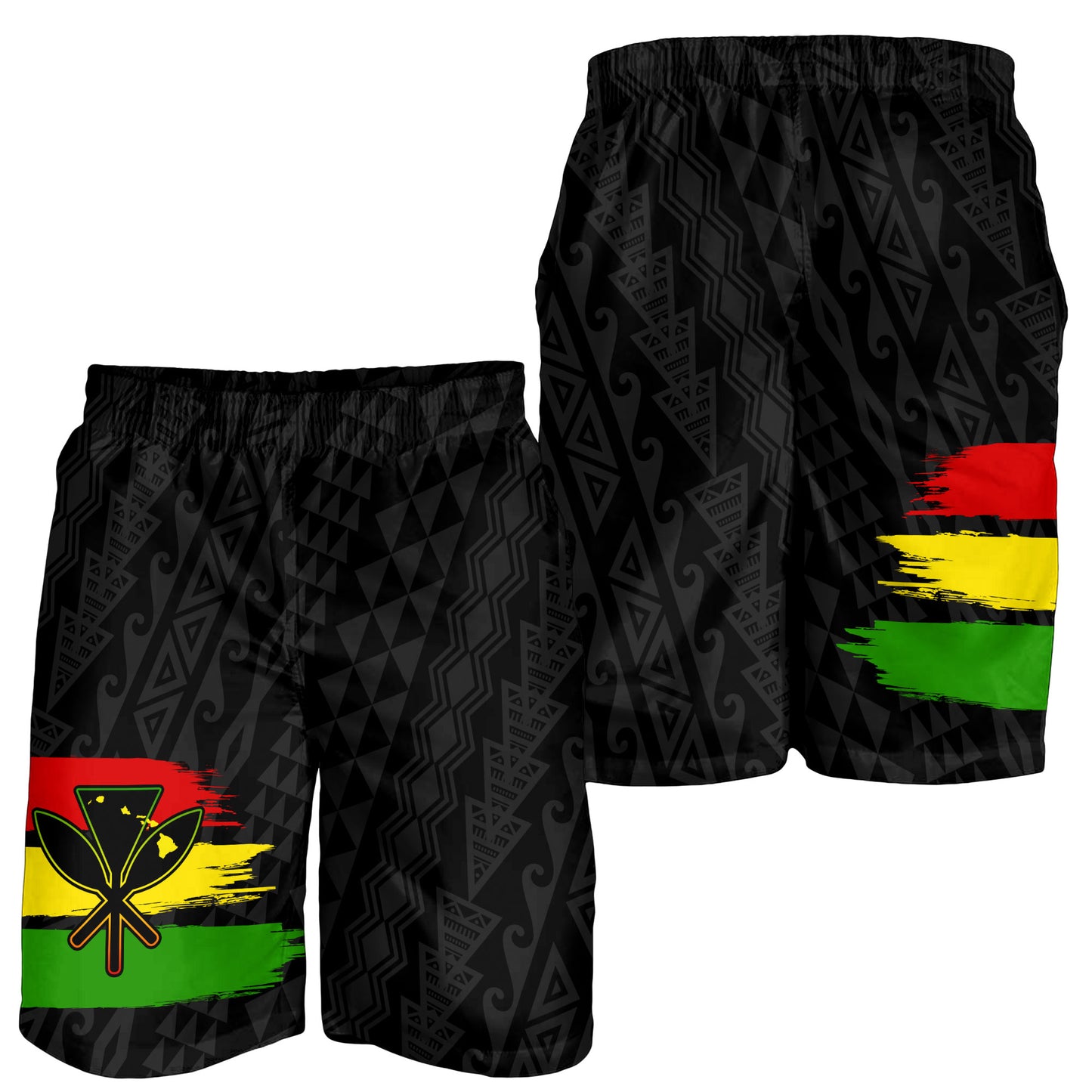 Hawaii Combo Shirts And Shorts Kanaka Maoli Tribal Polynesian Grunge Flag