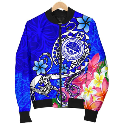 FSM Bomber Jacket - Turtle Plumeria (Blue)