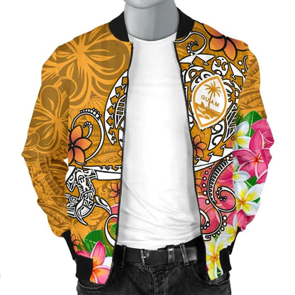 Guam Bomber Jacket - Turtle Plumeria (Gold)