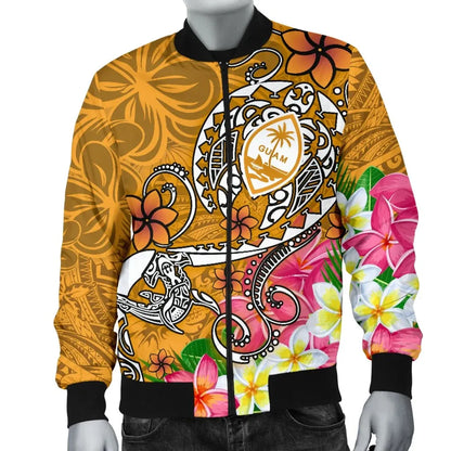 Guam Bomber Jacket - Turtle Plumeria (Gold)