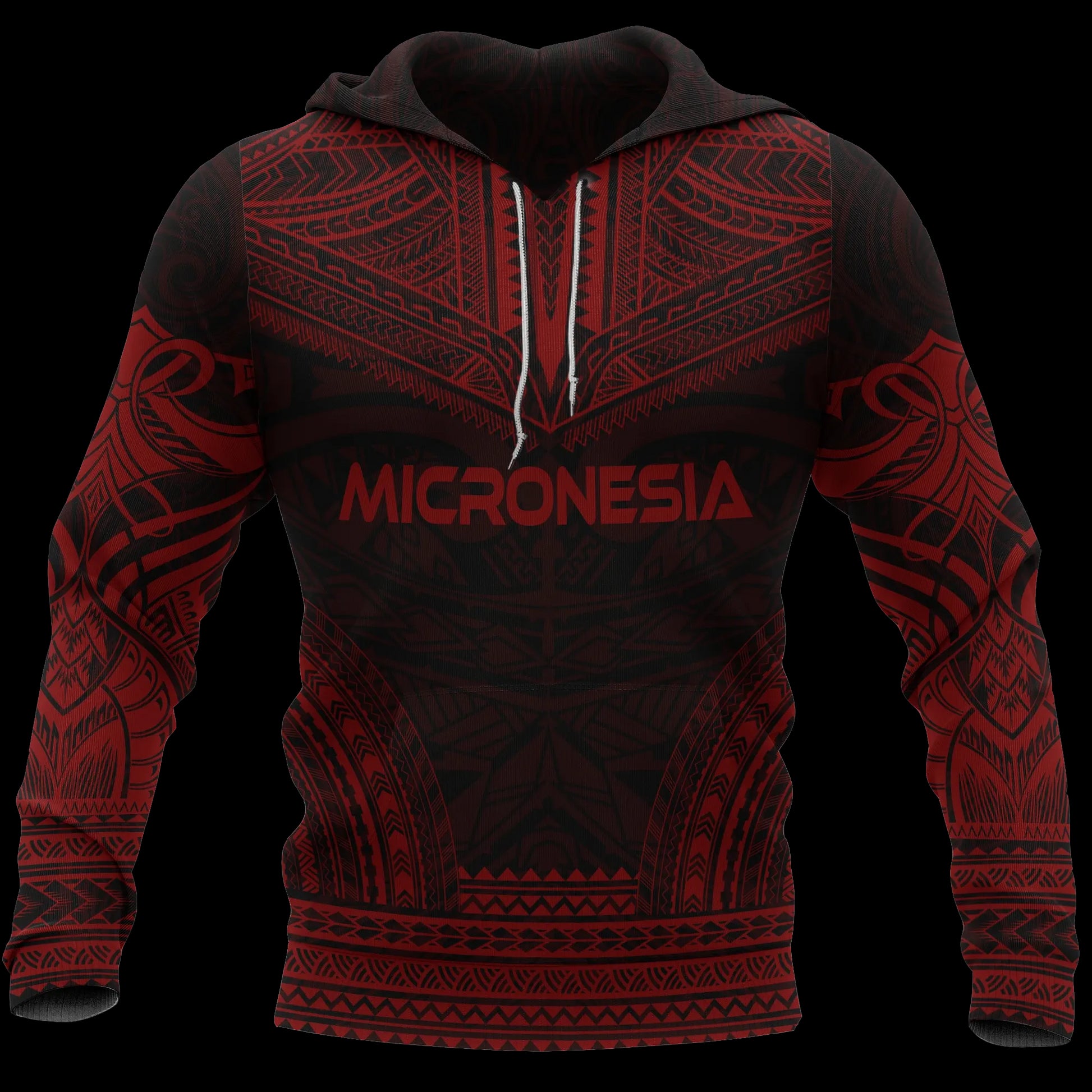 Micronesia Polynesian Chief Hoodie - Red Version