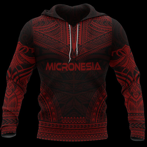 Micronesia Polynesian Chief Hoodie - Red Version