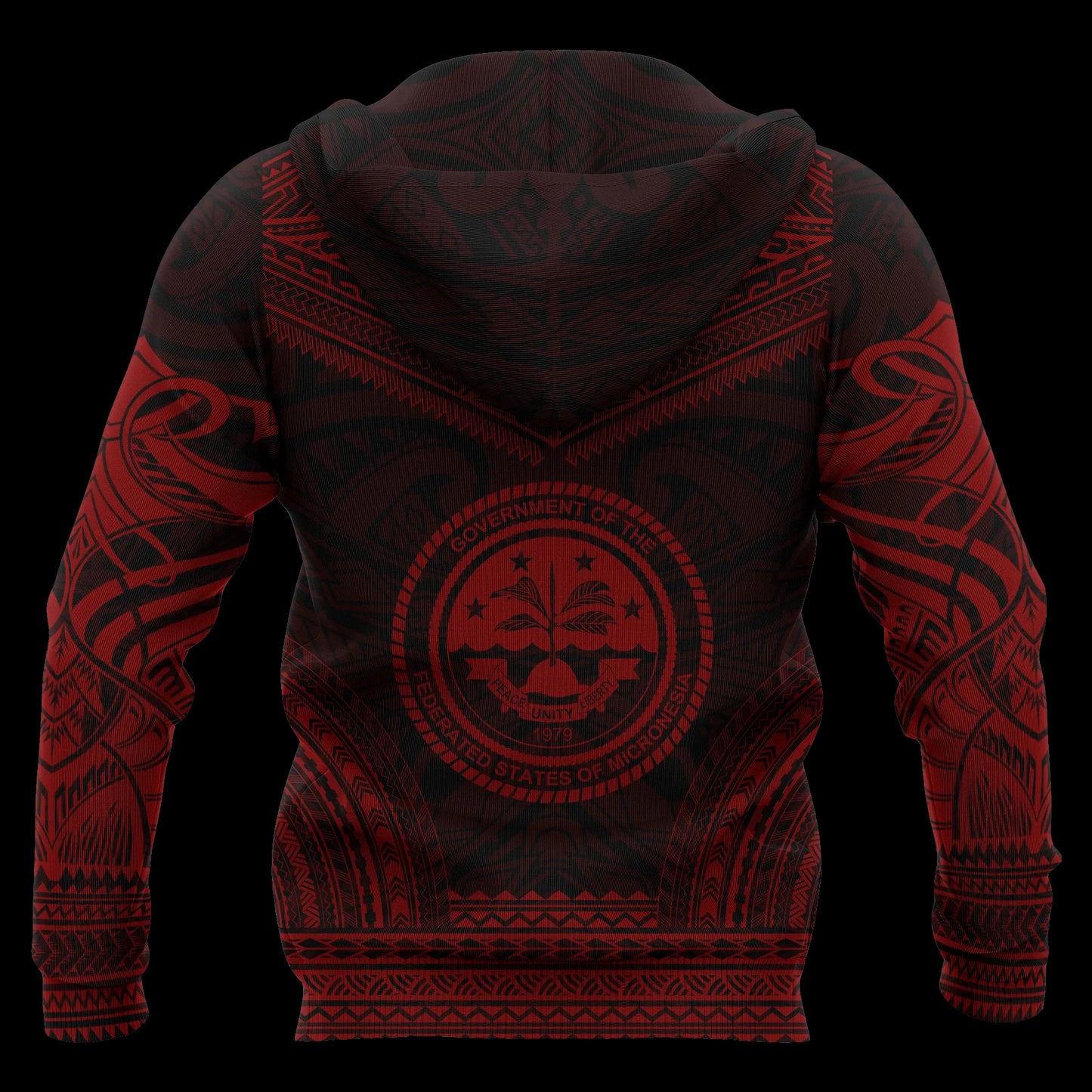 Micronesia Polynesian Chief Hoodie - Red Version